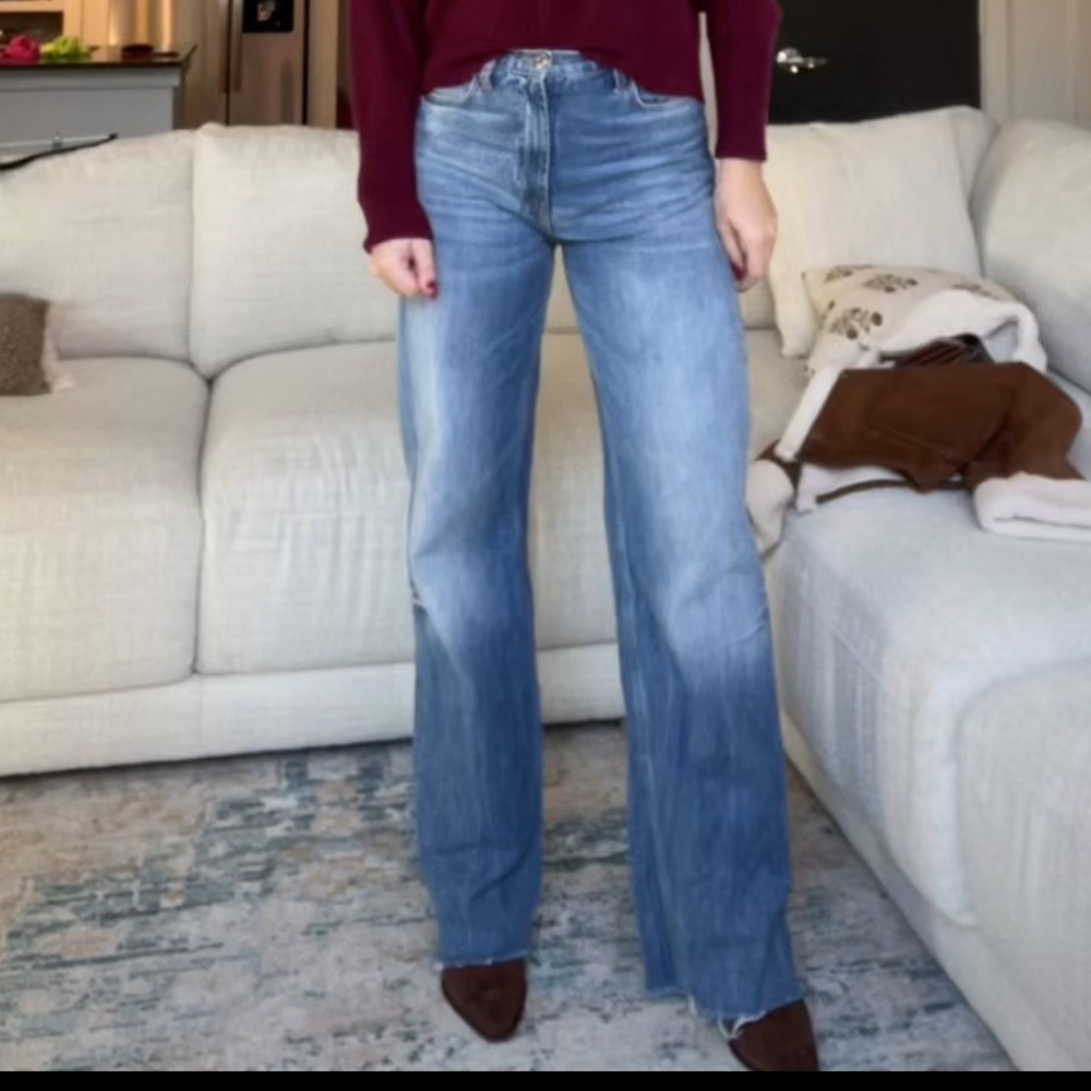 Zara wide leg high waisted jean